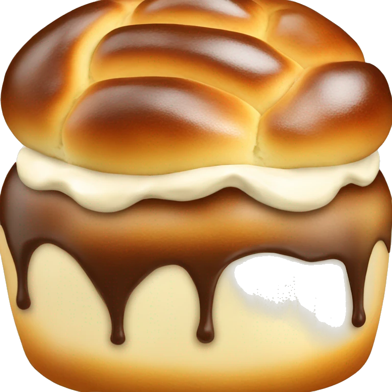 brioche avec crème fouettée à l’intérieur  emoji