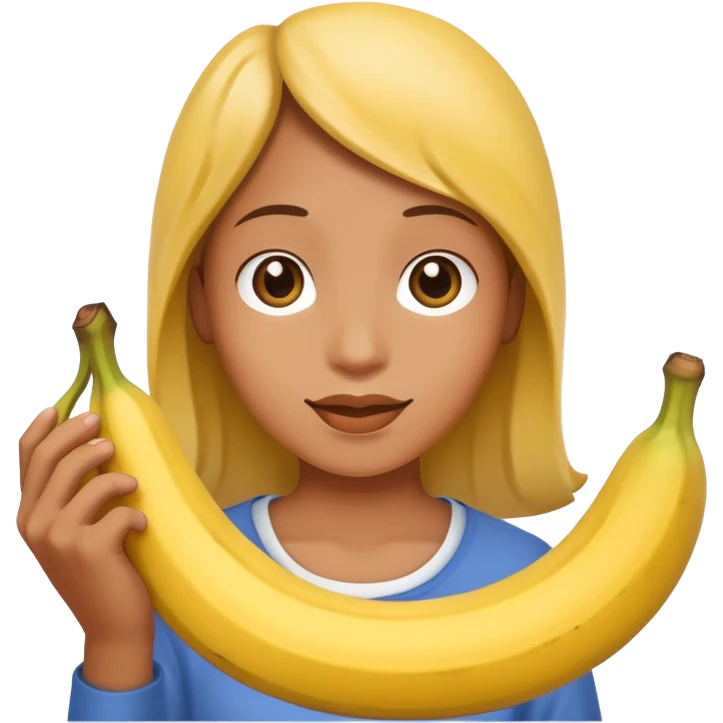 Holding banana emoji