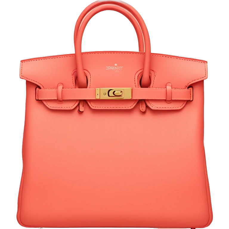 Coral color birkin bag emoji