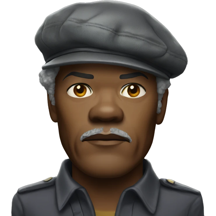 samuel l jackson serious wearing shirt and beret emoji