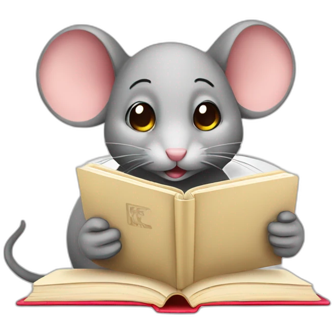 Mouse with book emoji