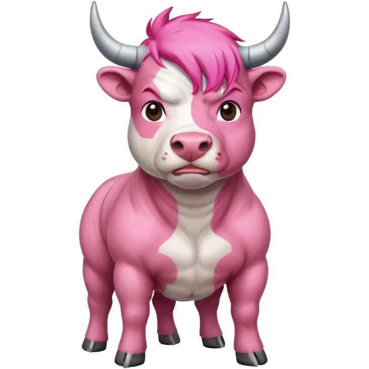 American bull with pink hair  emoji