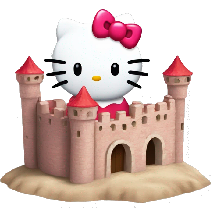 Hello kitty castillo de arena  emoji