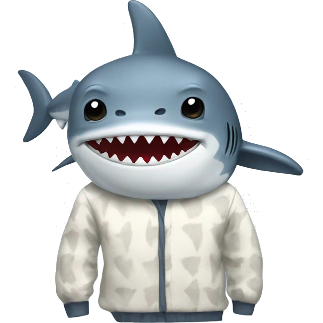 Shark wearing pajamas  emoji