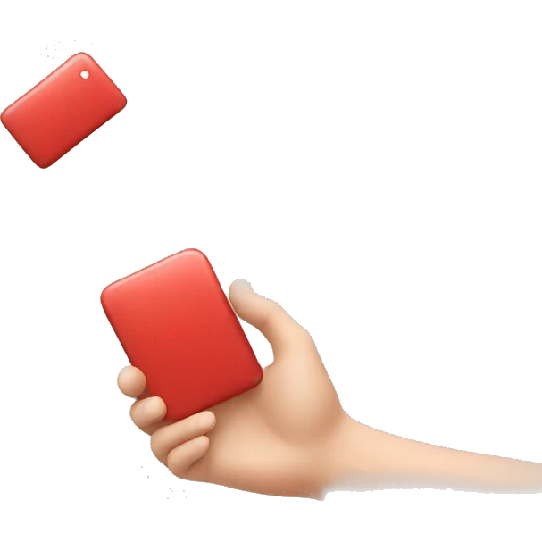 red tablet in hand emoji