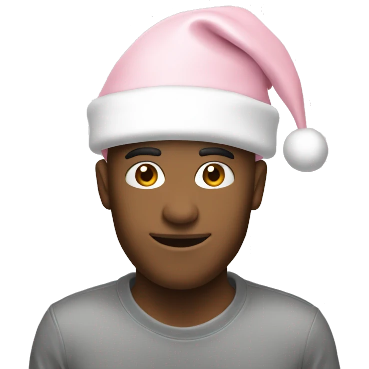 light pink santa hat emoji