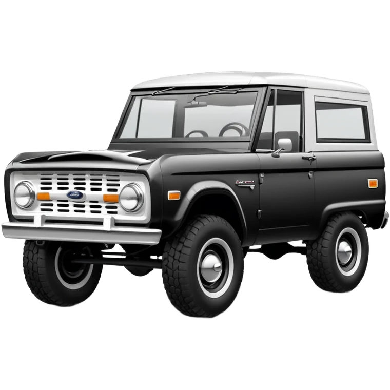 1967 Black and White 2 tone  Ford Bronco emoji