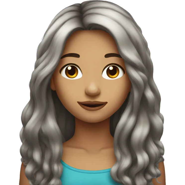 Long hair Beautiful girl emoji