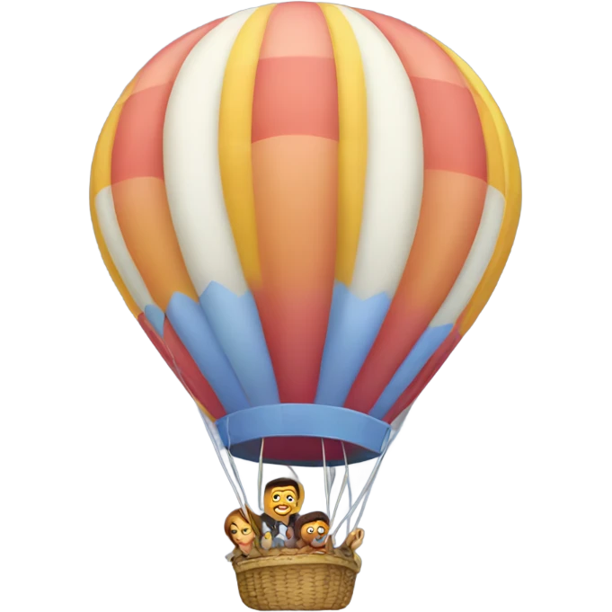 People in hot air balloon emoji