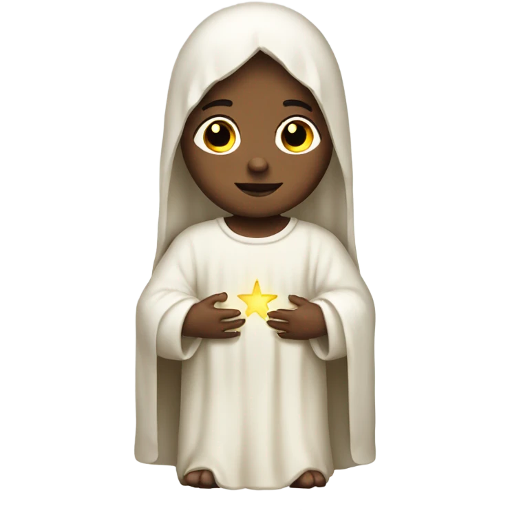 White baby Jesus nativity scene emoji