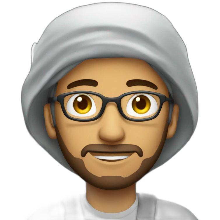 Arabic guy driving a train emoji