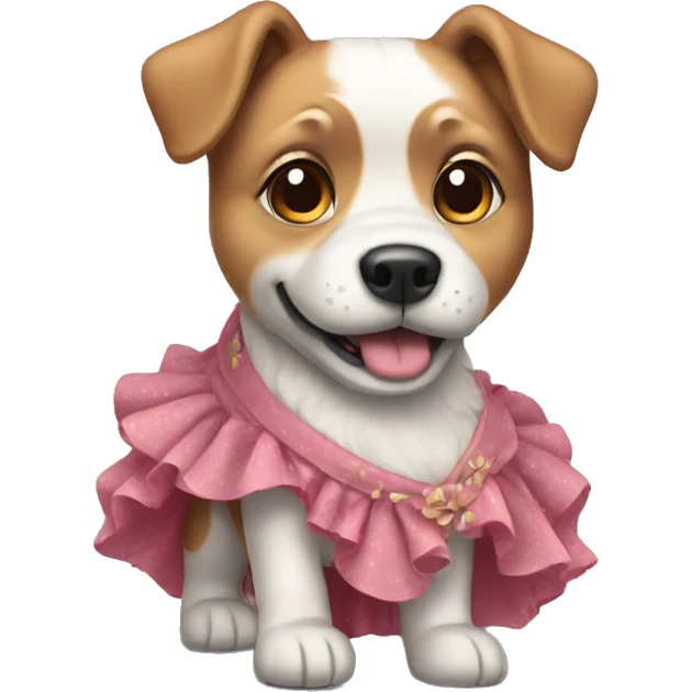 dog with dress emoji