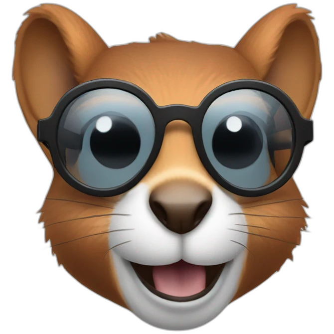 squirrel wearing polarized googles emoji