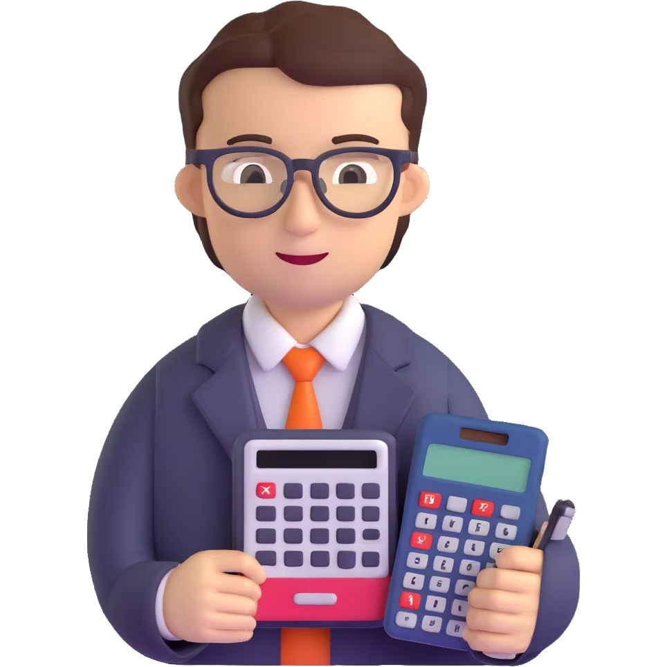 accountant with glasses and calculator emoji