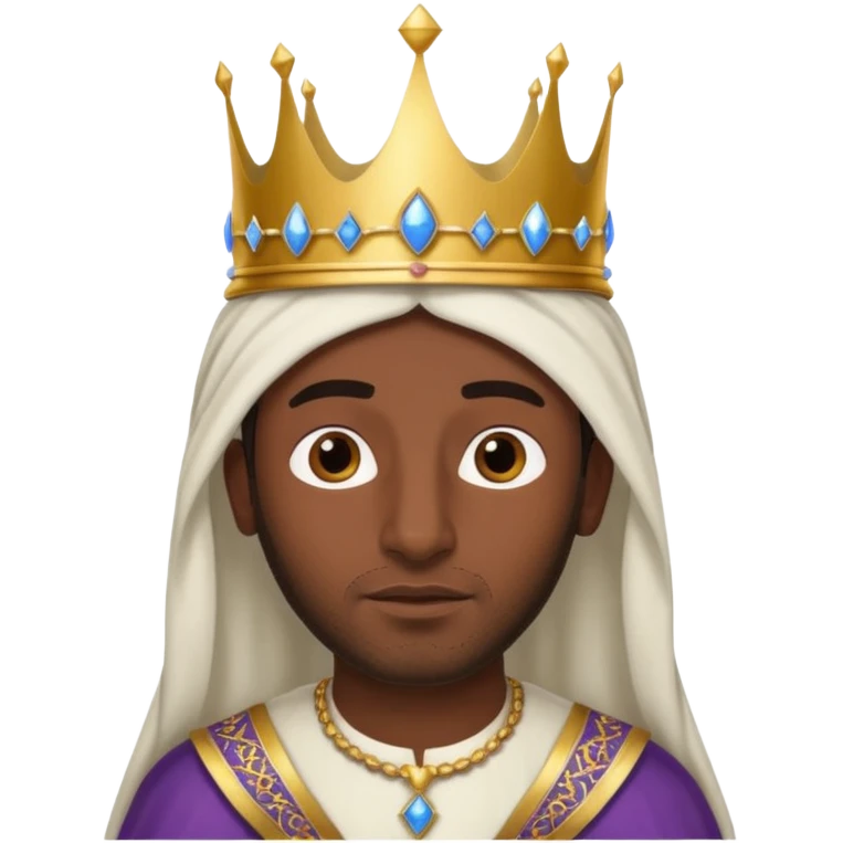 middle eastern man with a royal crown emoji
