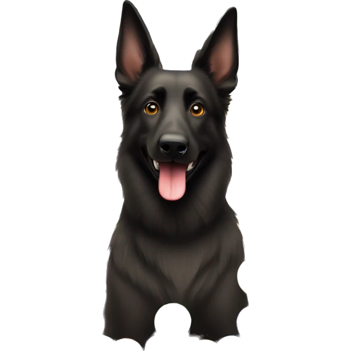 Belgian shepherd dog playing with balls emoji