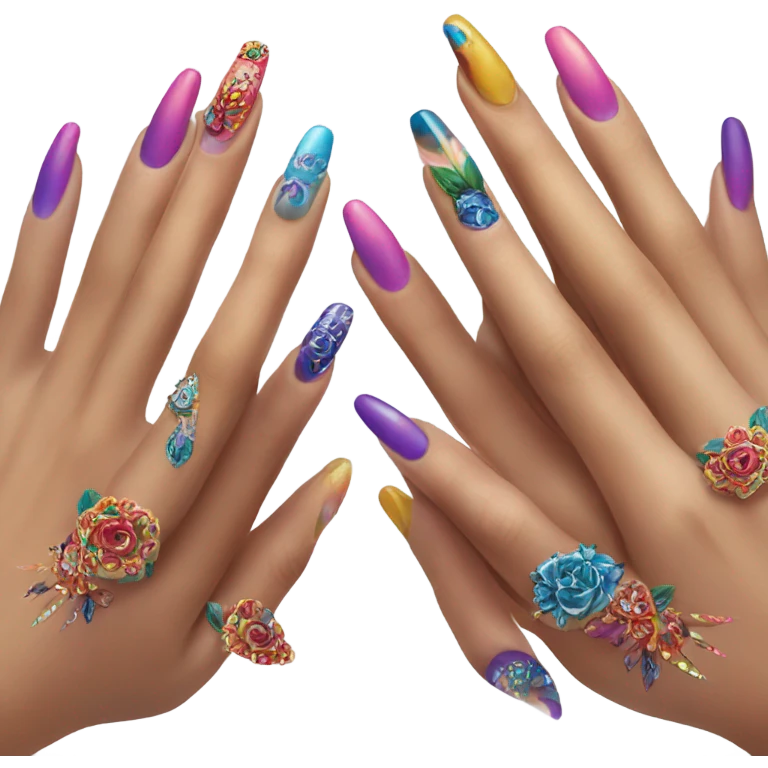 beautiful nails on a girl emoji