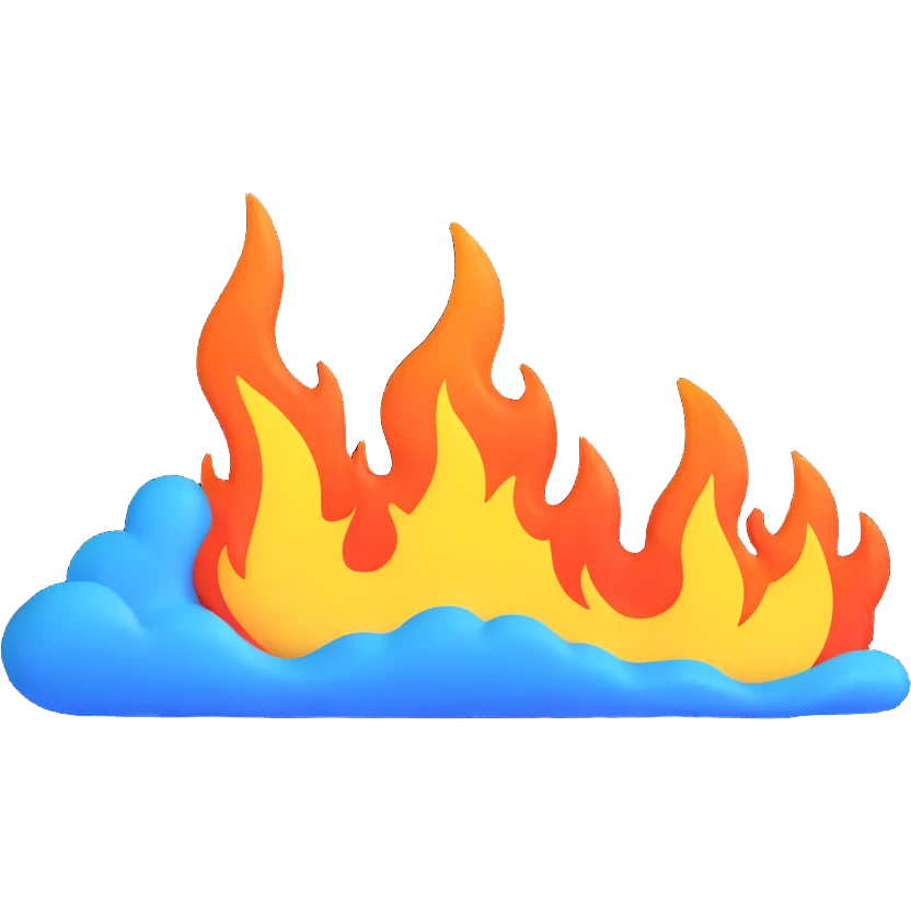 stretched fire streak emoji