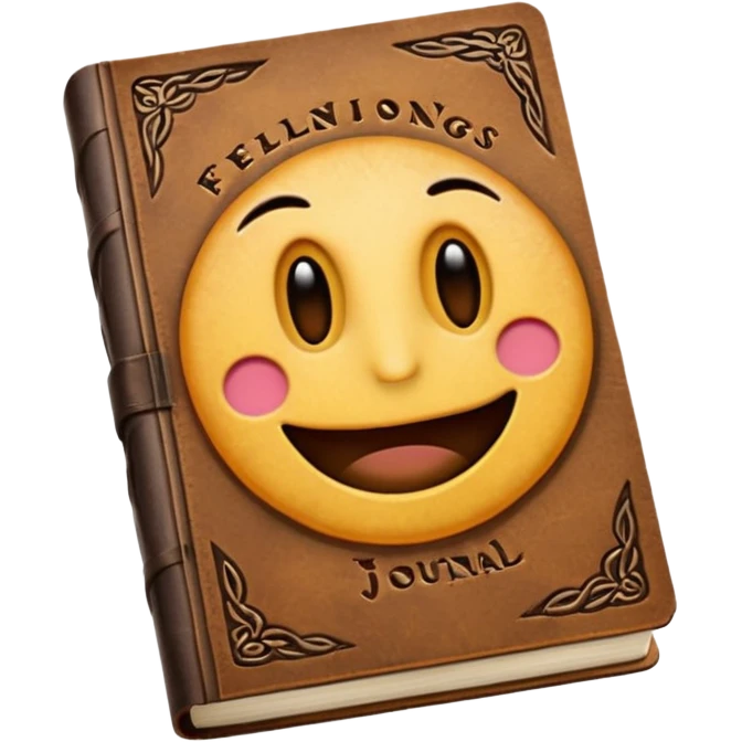 Feelings journal book emoji