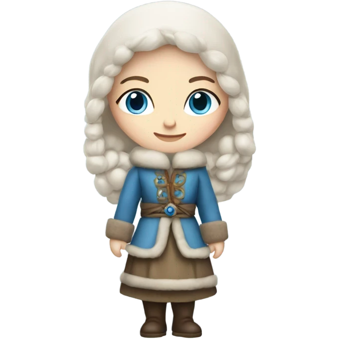 Winter Outfit, Slavic princess with blue eyes emoji