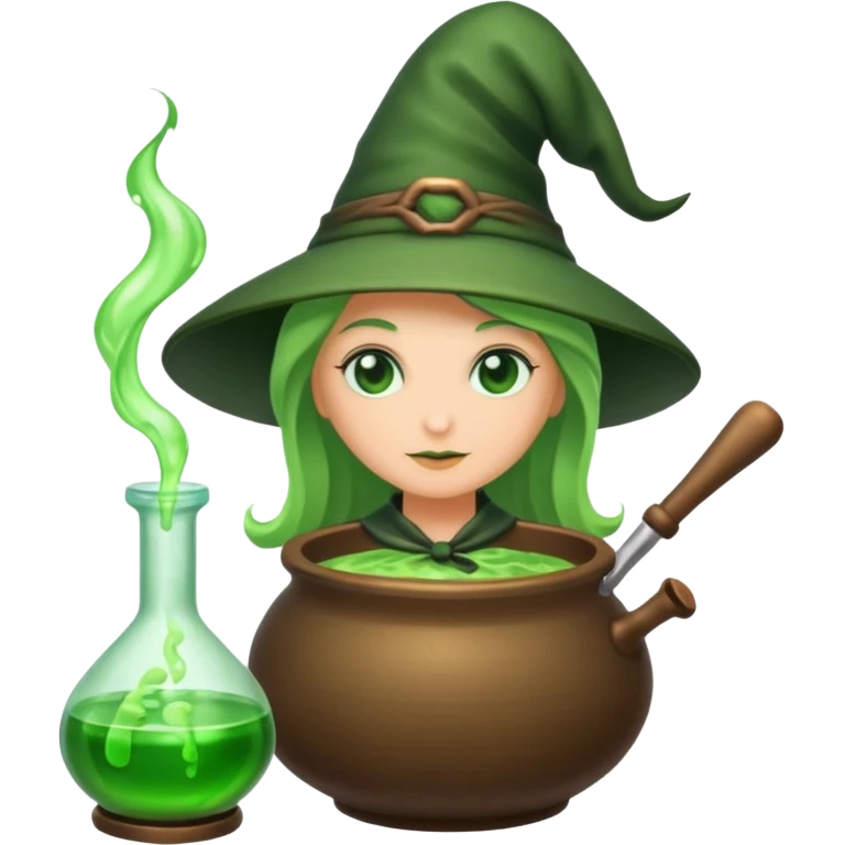 green witch cooking potion emoji