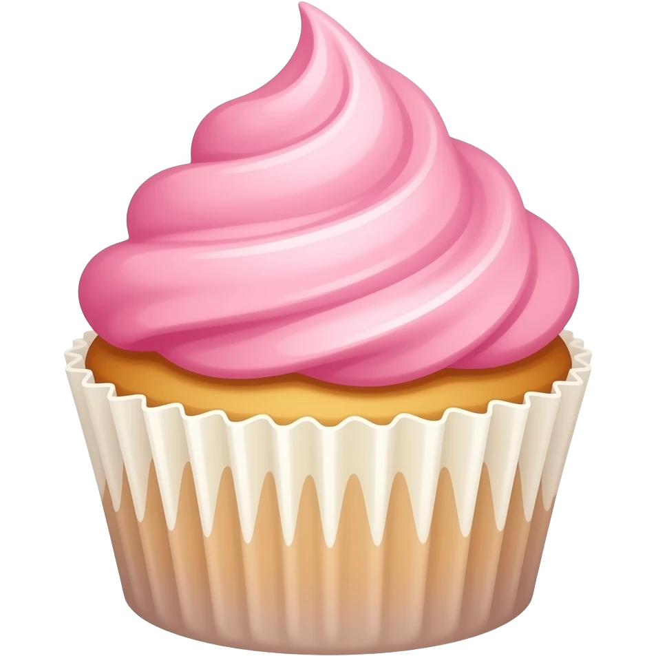 Cupcake with pink icing emoji