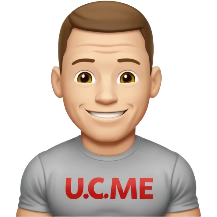 John cena emoji wearing t-shirt u can't c me emoji