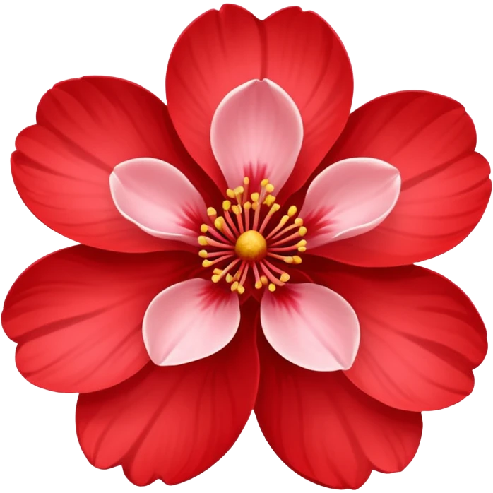 Red sakura flower emoji