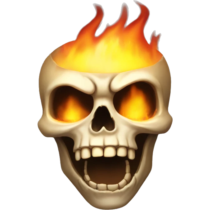 skull mewing fire emoji