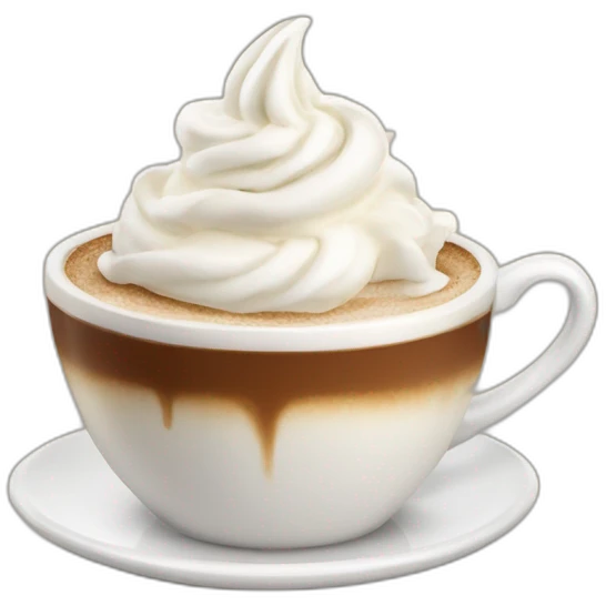 Coffe with whipped cream emoji