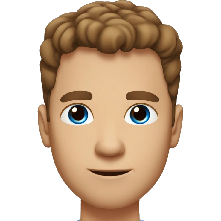 dad with buzzed brown hair and blue eyes  emoji