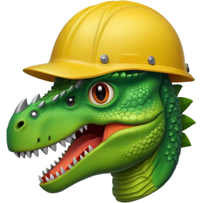 dinosaor with helmet emoji