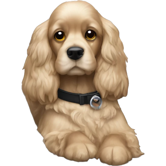 Light Cocker Spaniel driving a Black Mazda 2 emoji