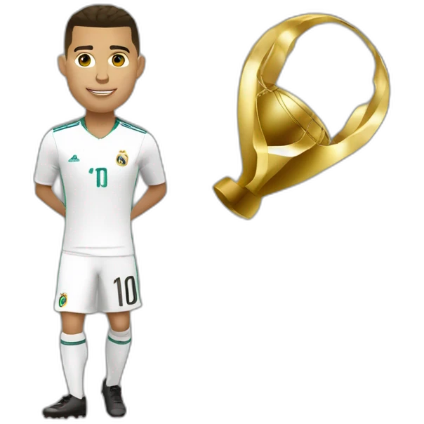 Ronaldo avec un ballon d'or emoji