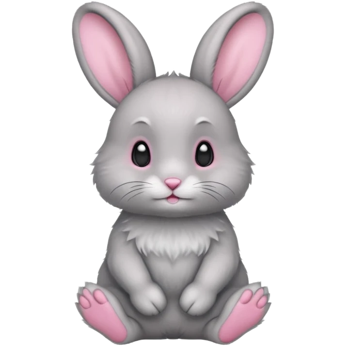 baby grey rabbit emoji