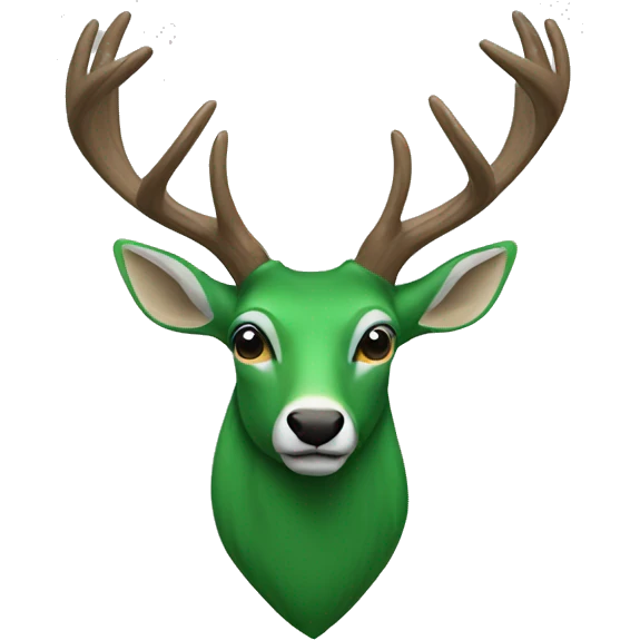 green buck head emoji