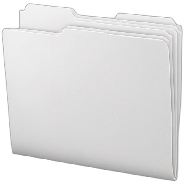 Folder with papel inside white emoji