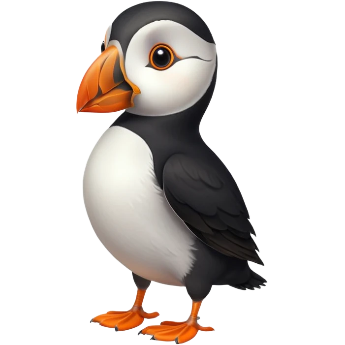 cute puffin with big eyes emoji