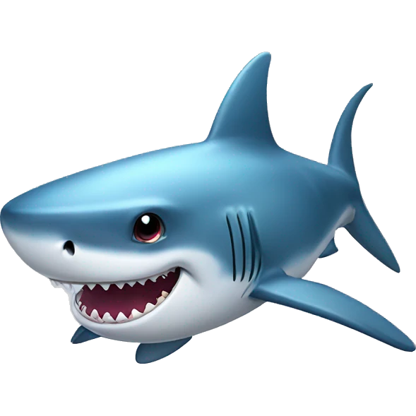 shark with smile emoji