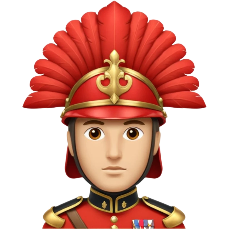 Palace Guard – red plume helm,Royal Soldiers. emoji