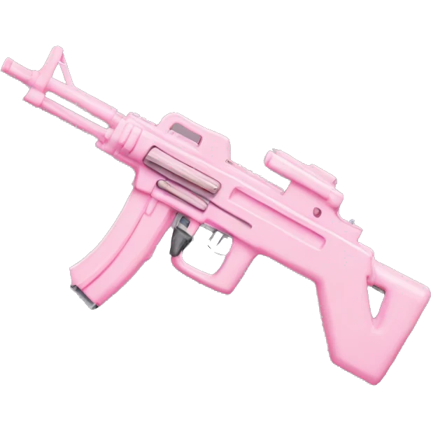 pastel pink machine gun emoji