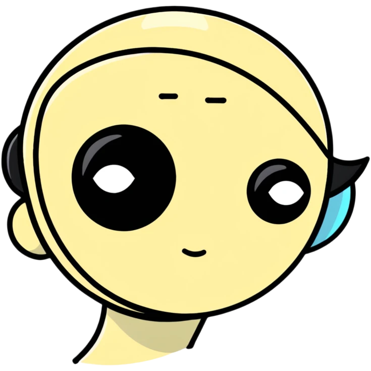 A side eye on a head emoji