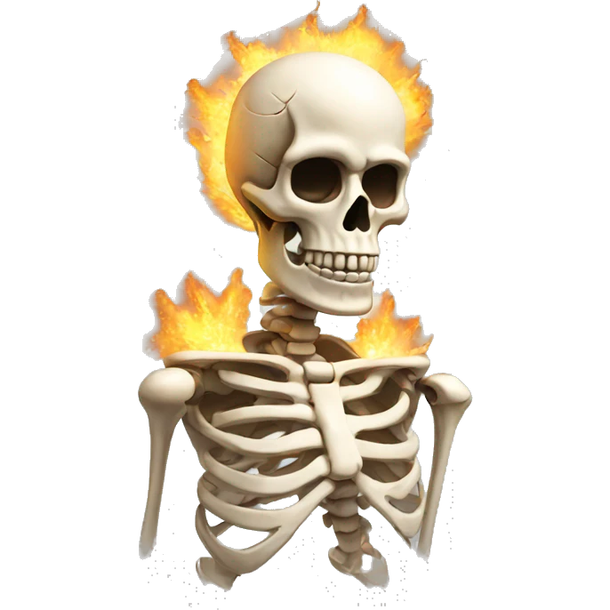 Skeleton explodes emoji