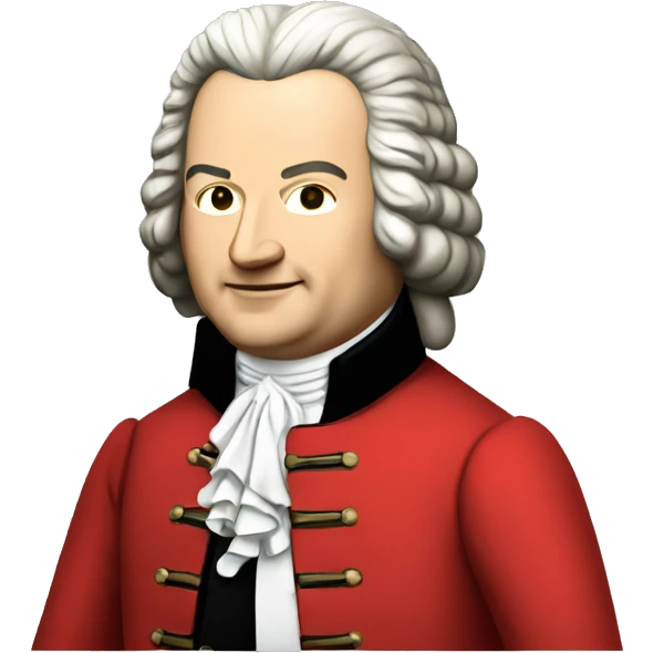 johann sebastian bach standing with red jacket emoji