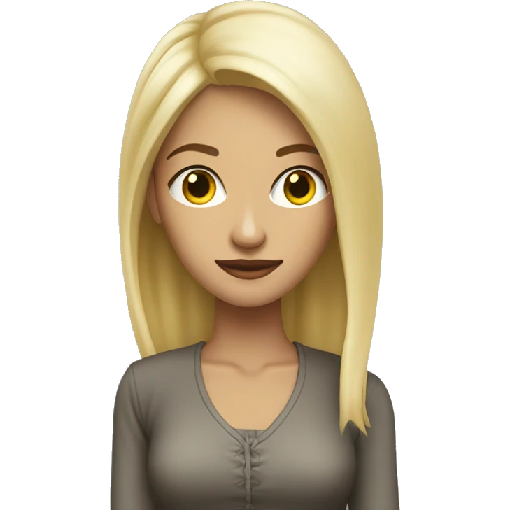 female blonde skinny legend in calm pose emoji