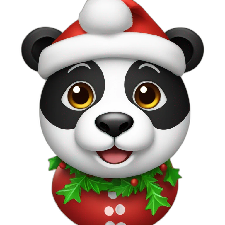 Christmas-panda emoji