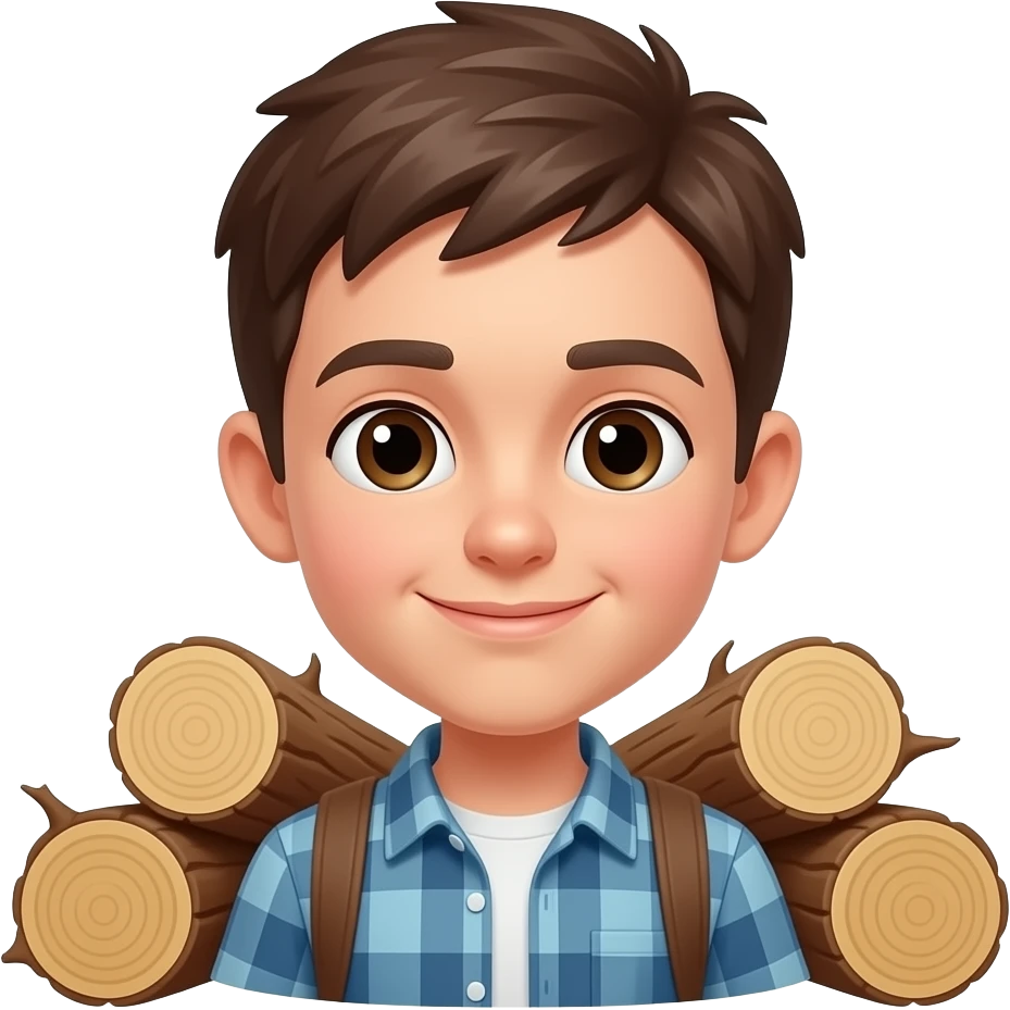 jowish hasdic boy with logs emoji