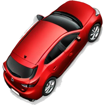 red mazda 3 hatchback emoji