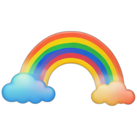 whiteboard with rainbow on it emoji