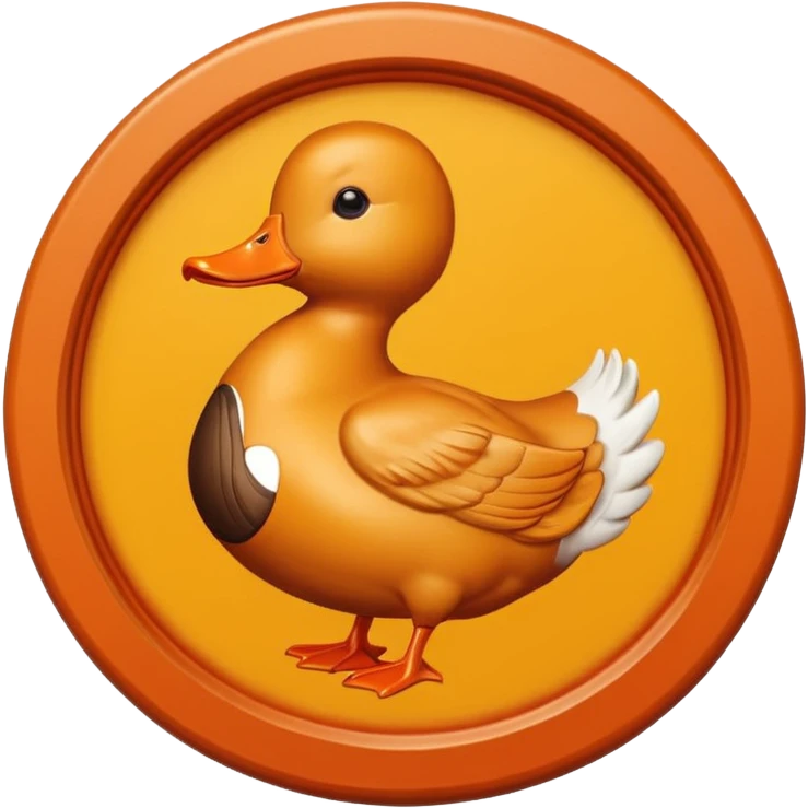 Wax approval Seal with orange duck  ” emoji